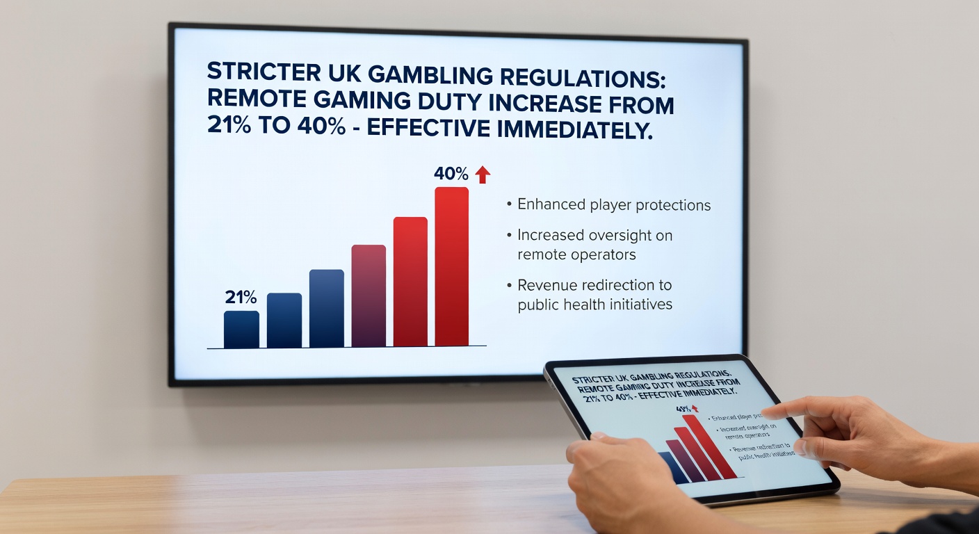 Graph illustrating the impact of UK gambling duty rise on small vs large operators, with rising cost curves