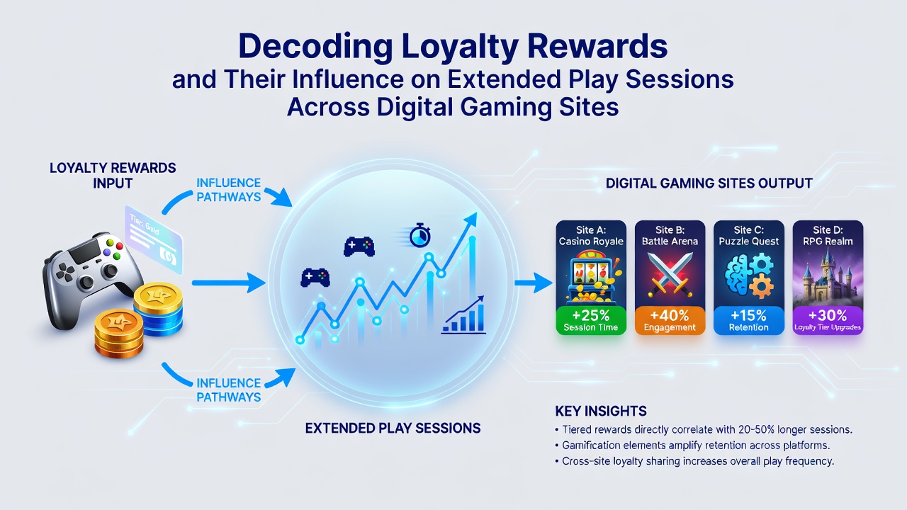 Player dashboard displaying loyalty tier progress, recent rewards earned, and session statistics