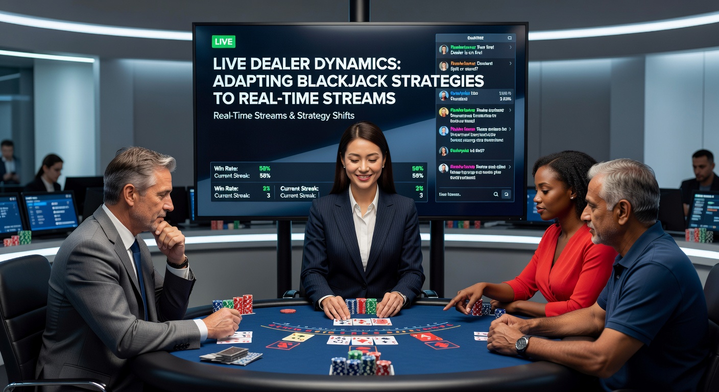 A live dealer at a blackjack table streams the game in real-time to online players, cards flying across the green felt under bright studio lights