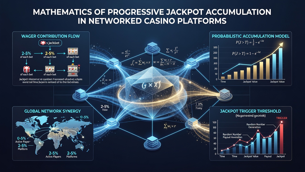 Chart illustrating jackpot pool growth curves under different contribution rates and player volumes